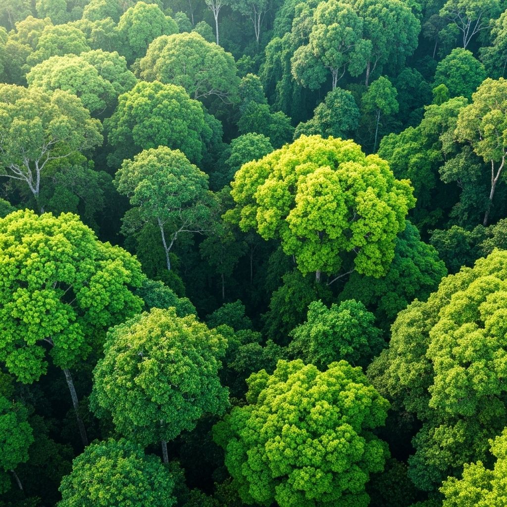 Green forest canopy